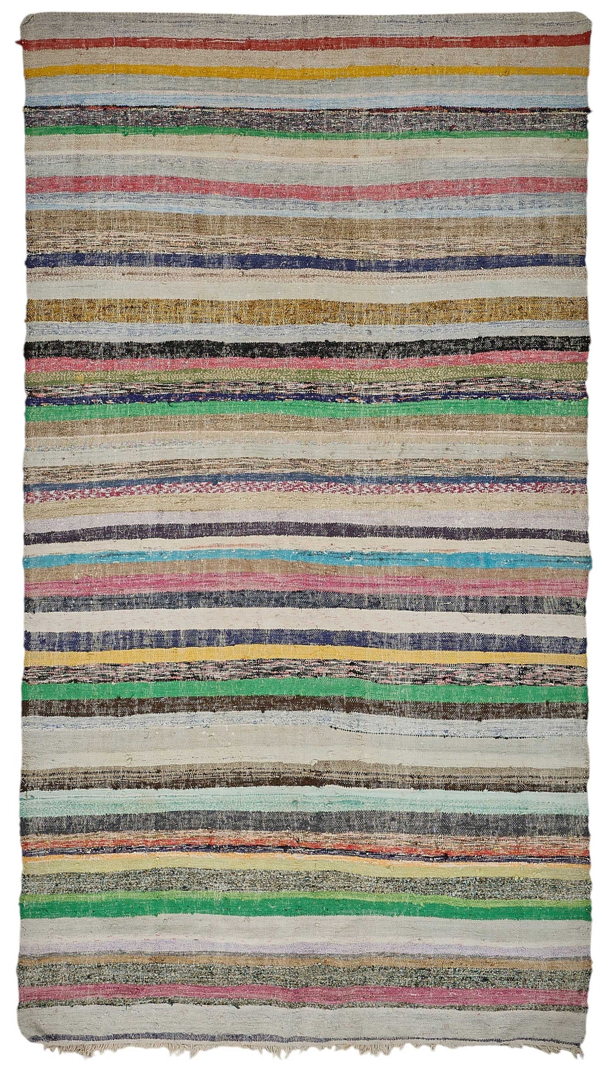 6x10 Handmade Vintage Chaput Kilim Rug - 51863