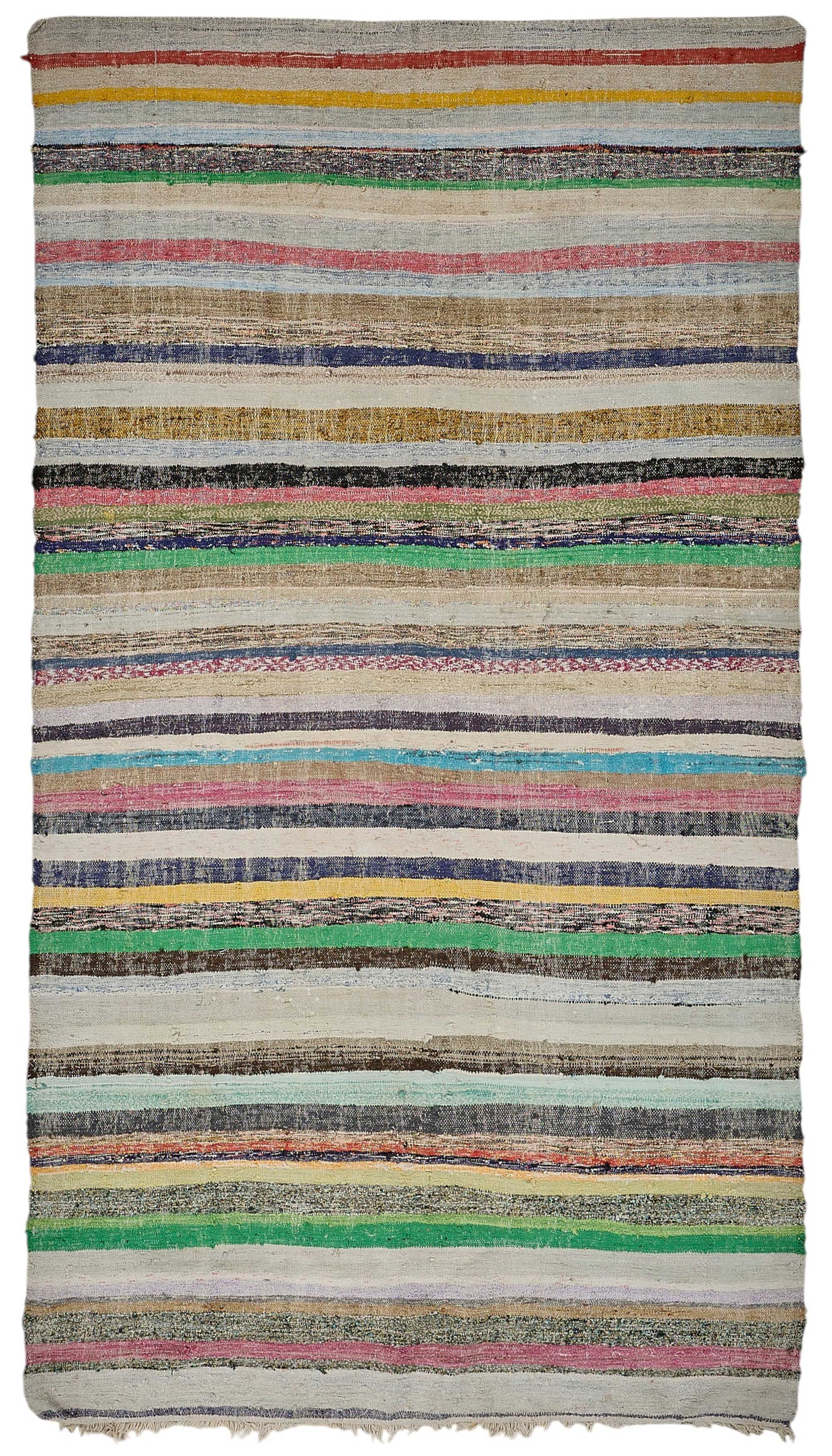 6x10 Handmade Vintage Chaput Kilim Rug - 51863
