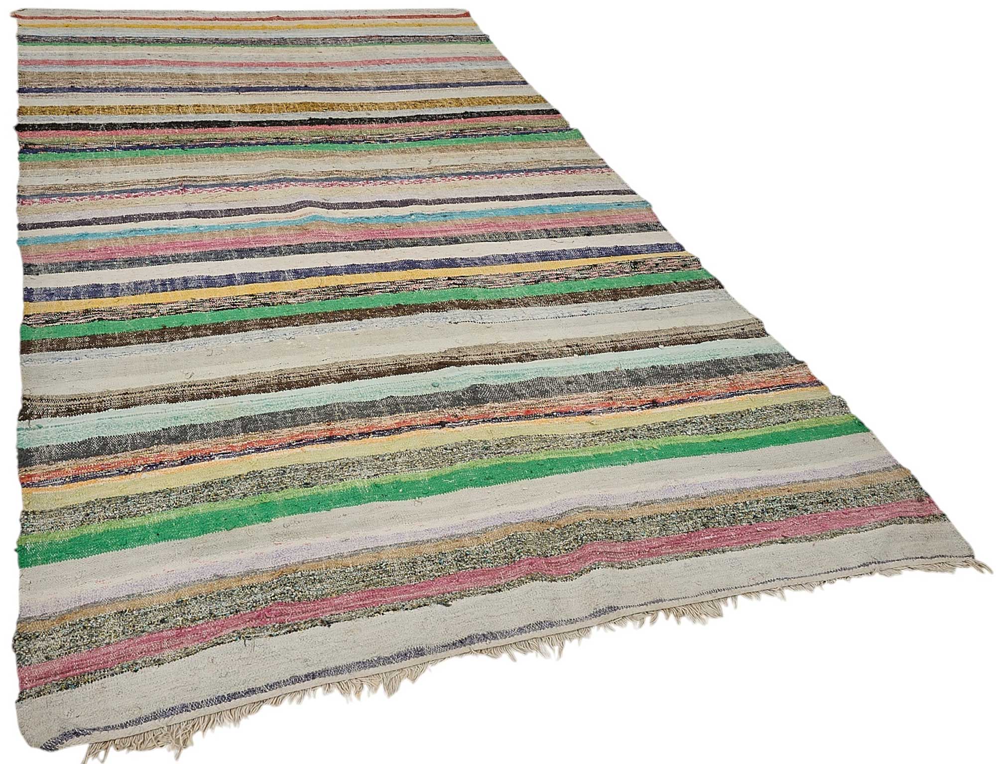 6x10 Handmade Vintage Chaput Kilim Rug - 51863