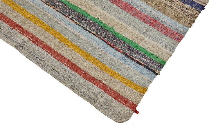 6x10 Handmade Vintage Chaput Kilim Rug - 51863