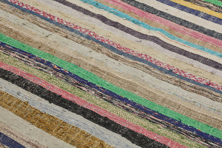 6x10 Handmade Vintage Chaput Kilim Rug - 51863
