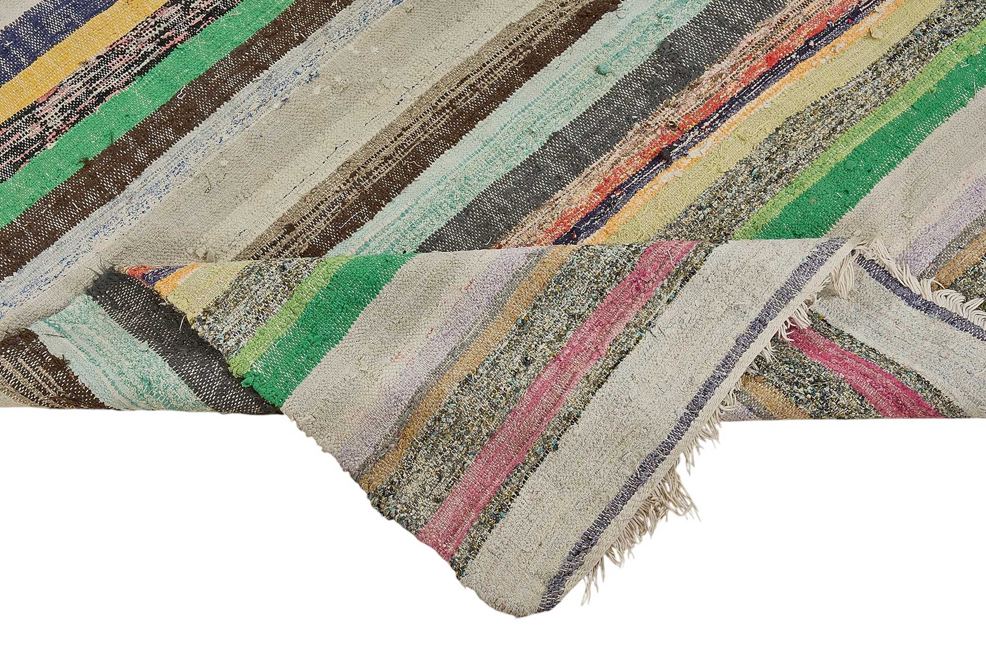 6x10 Handmade Vintage Chaput Kilim Rug - 51863