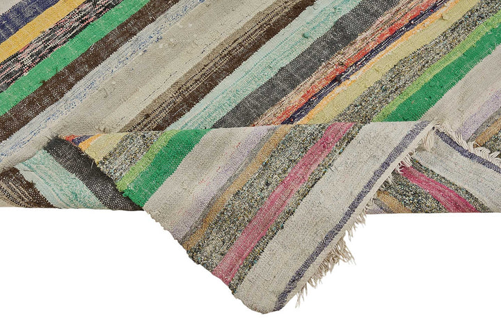 6x10 Handmade Vintage Chaput Kilim Rug - 51863