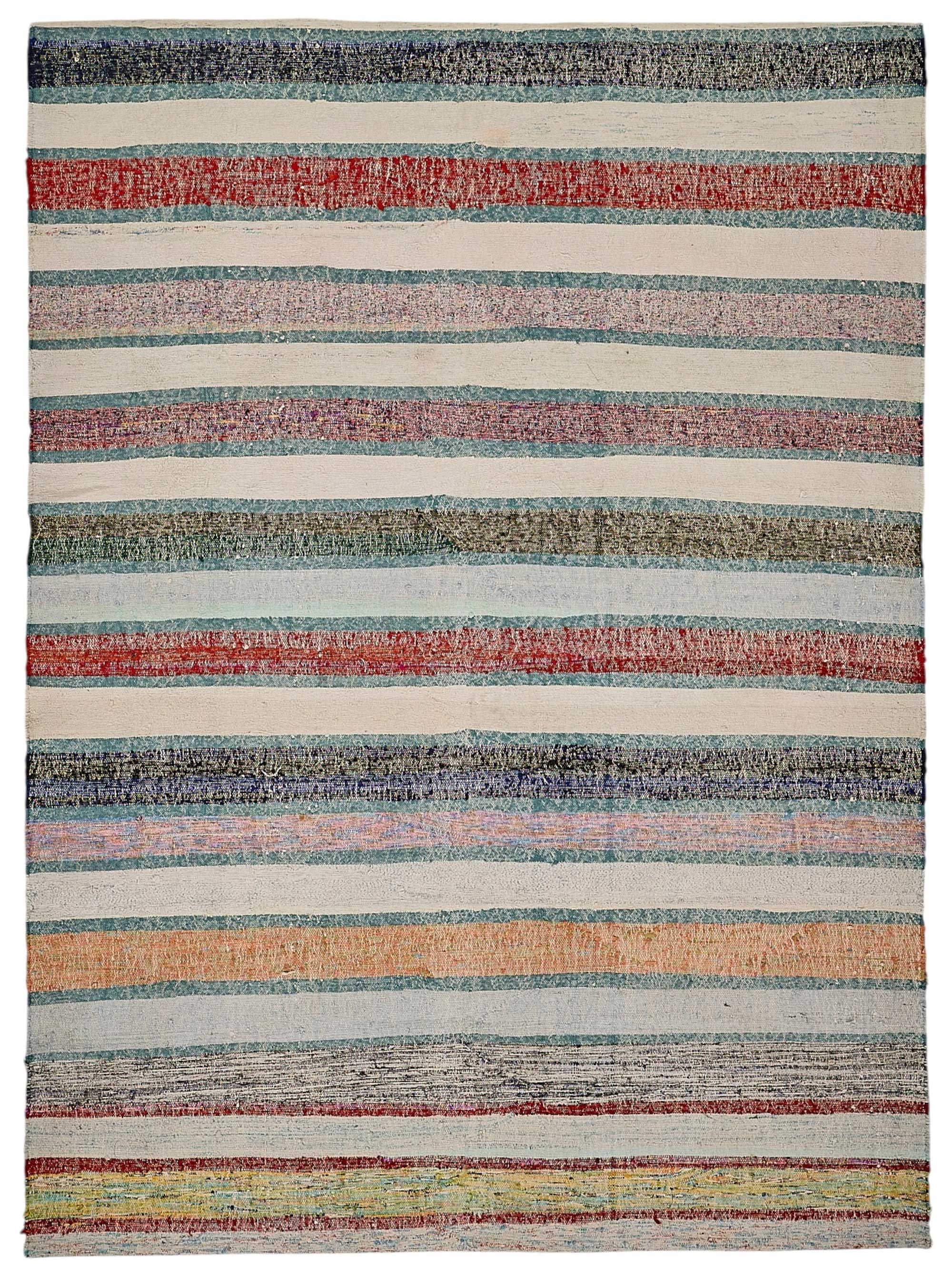 6x8 Handmade Vintage Chaput Kilim Rug - 51864