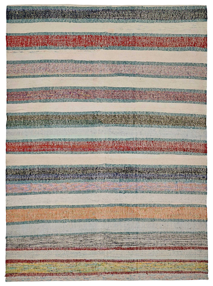 6x8 Handmade Vintage Chaput Kilim Rug - 51864