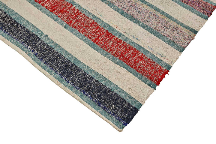 6x8 Handmade Vintage Chaput Kilim Rug - 51864