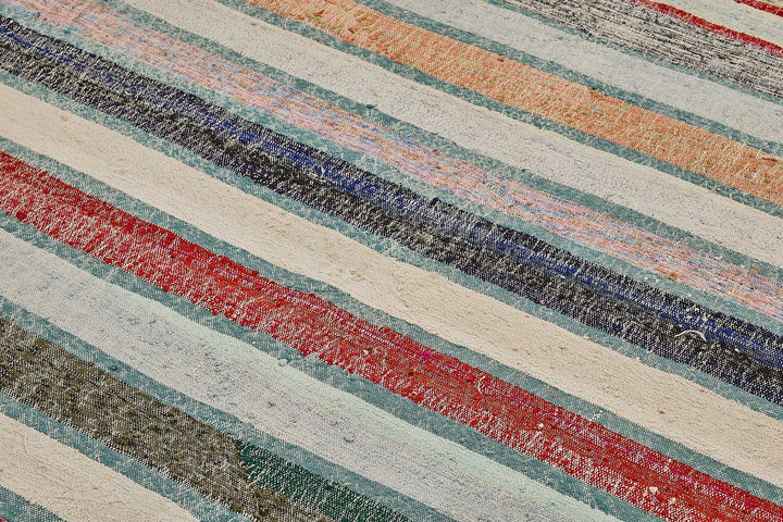 6x8 Handmade Vintage Chaput Kilim Rug - 51864