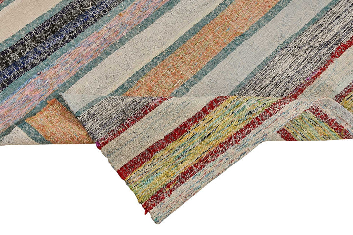 6x8 Handmade Vintage Chaput Kilim Rug - 51864