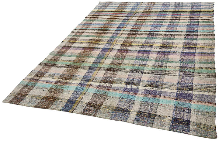 6x10 Handmade Vintage Chaput Kilim Rug - 51865