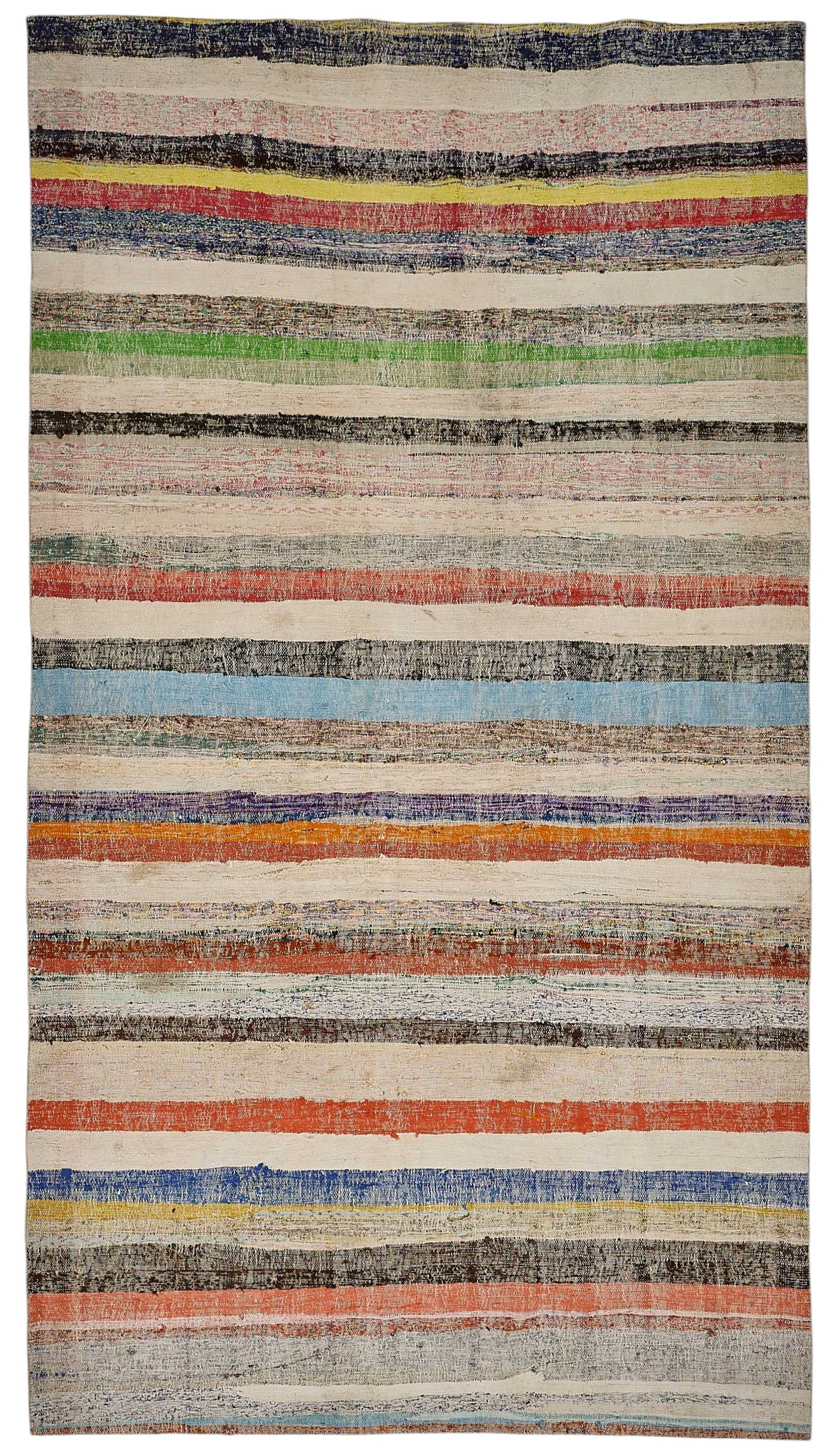 6x11 Handmade Vintage Chaput Kilim Rug - 51866