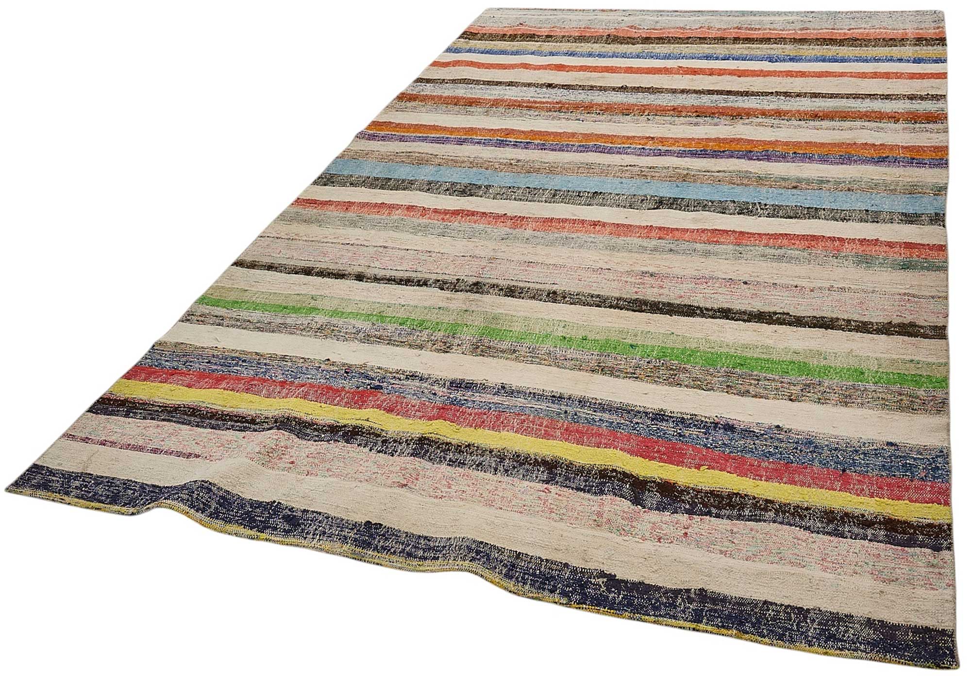 6x11 Handmade Vintage Chaput Kilim Rug - 51866