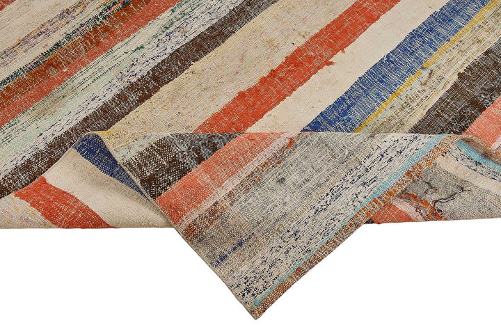 6x11 Handmade Vintage Chaput Kilim Rug - 51866