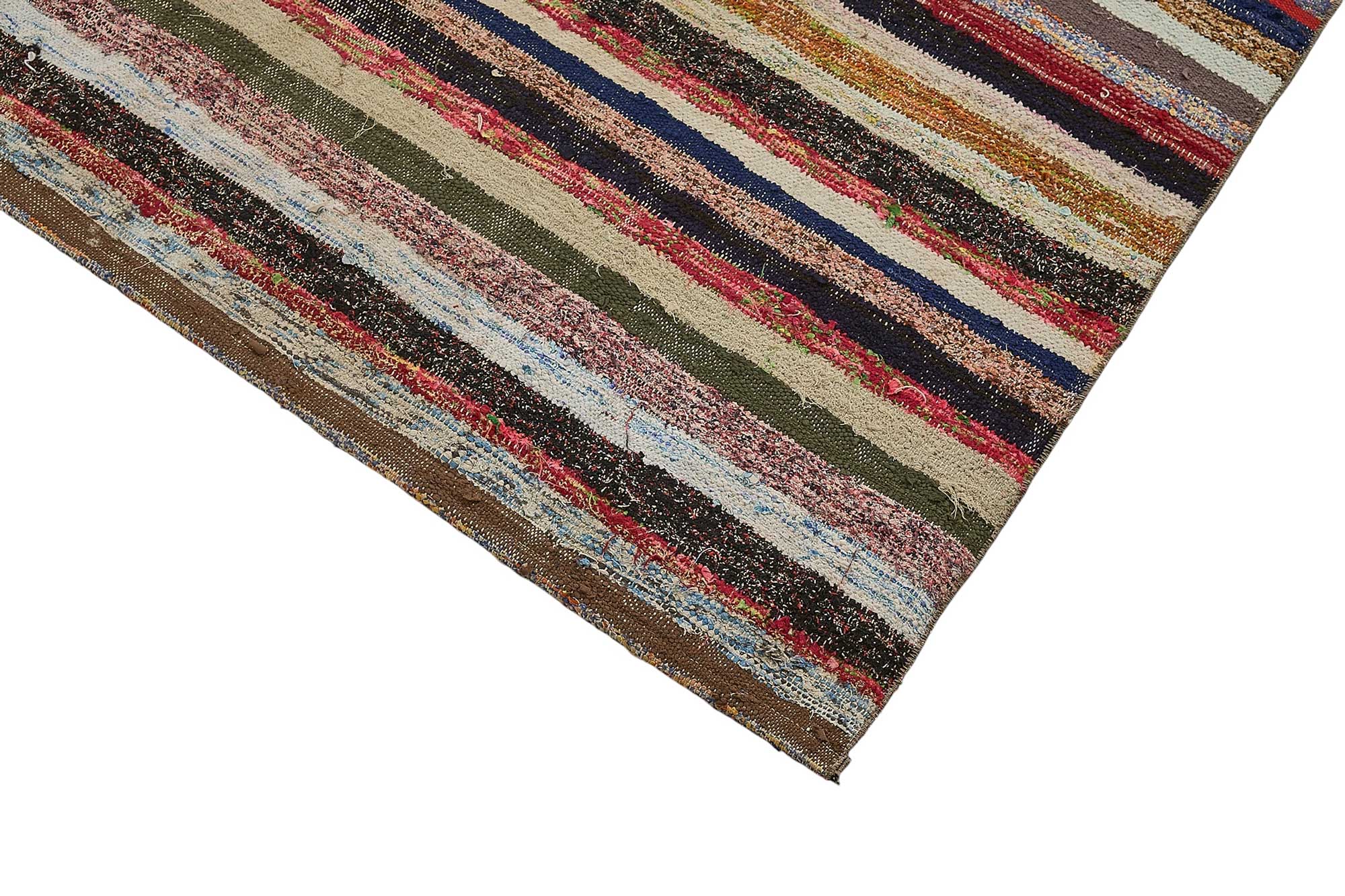 6x8 Handmade Vintage Chaput Kilim Rug - 51867