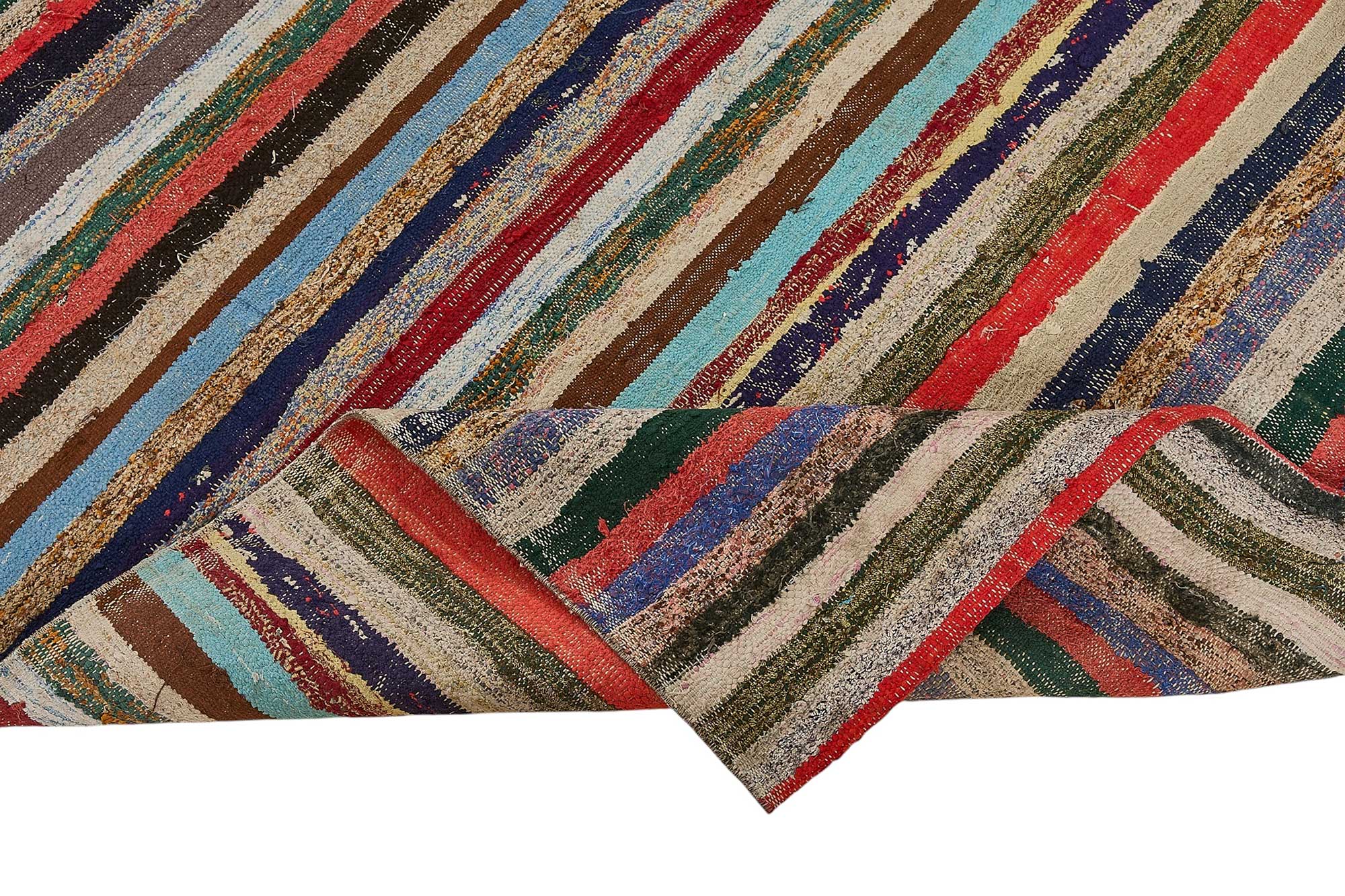 6x8 Handmade Vintage Chaput Kilim Rug - 51867