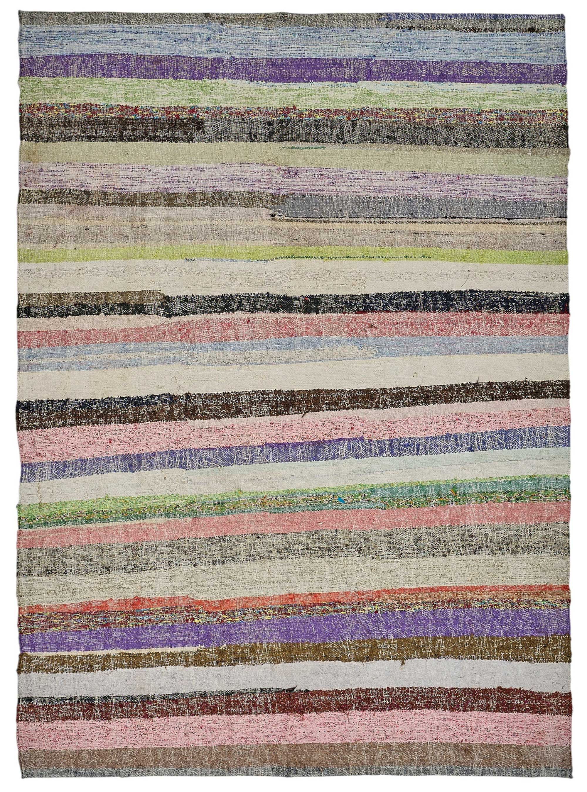 6x9 Handmade Vintage Chaput Kilim Rug - 51868