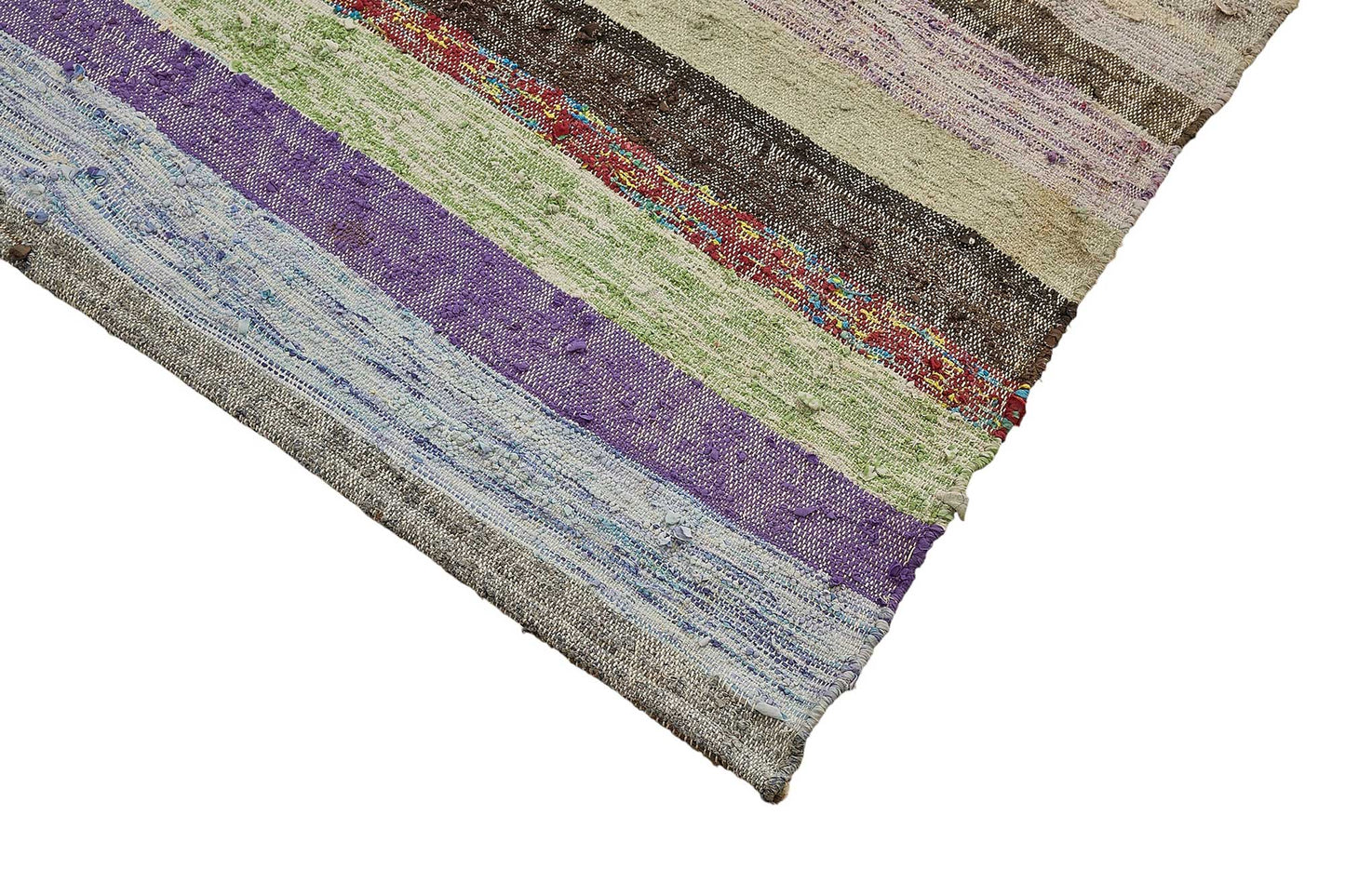6x9 Handmade Vintage Chaput Kilim Rug - 51868