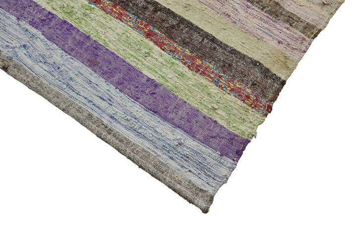 6x9 Handmade Vintage Chaput Kilim Rug - 51868