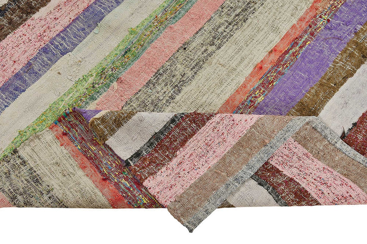 6x9 Handmade Vintage Chaput Kilim Rug - 51868