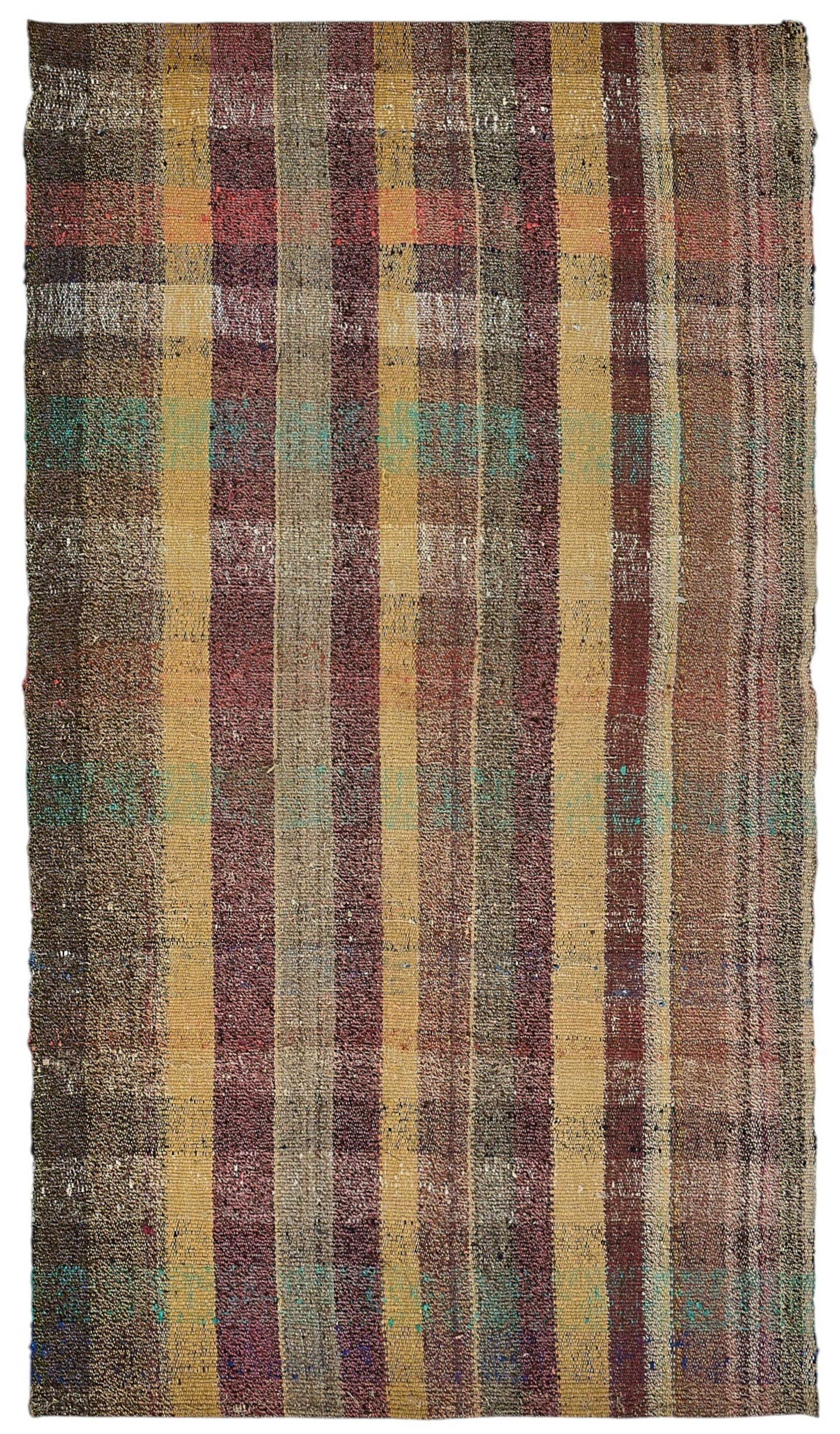 4x8 Handmade Vintage Chaput Kilim Rug - 51869
