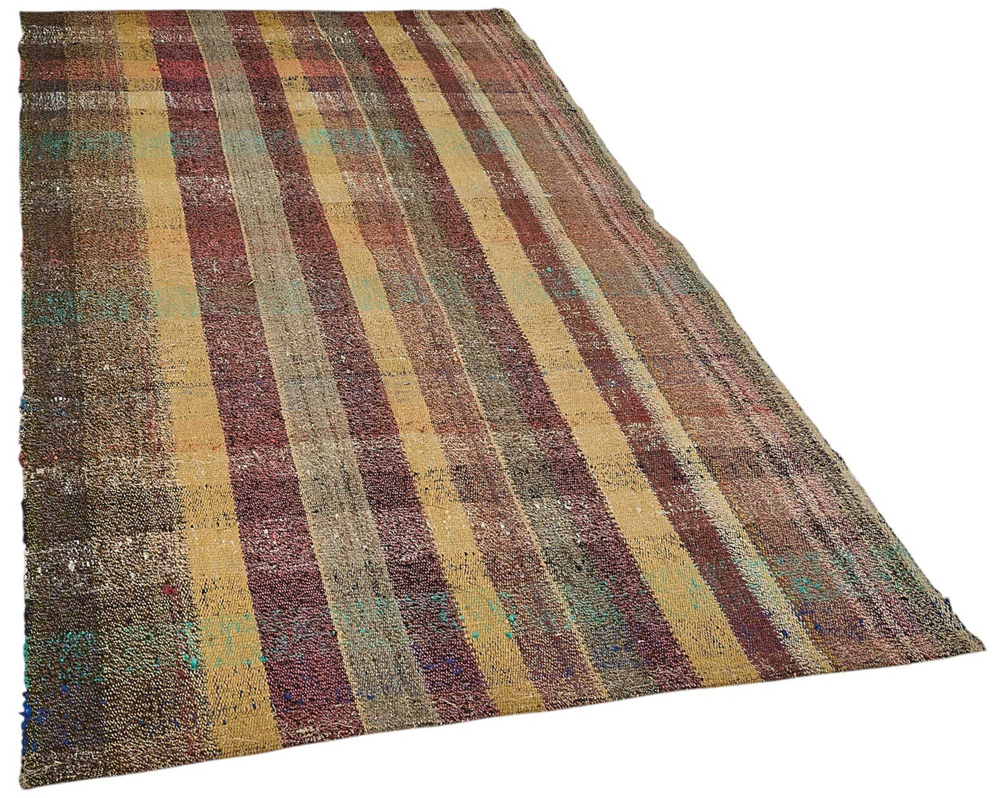 4x8 Handmade Vintage Chaput Kilim Rug - 51869