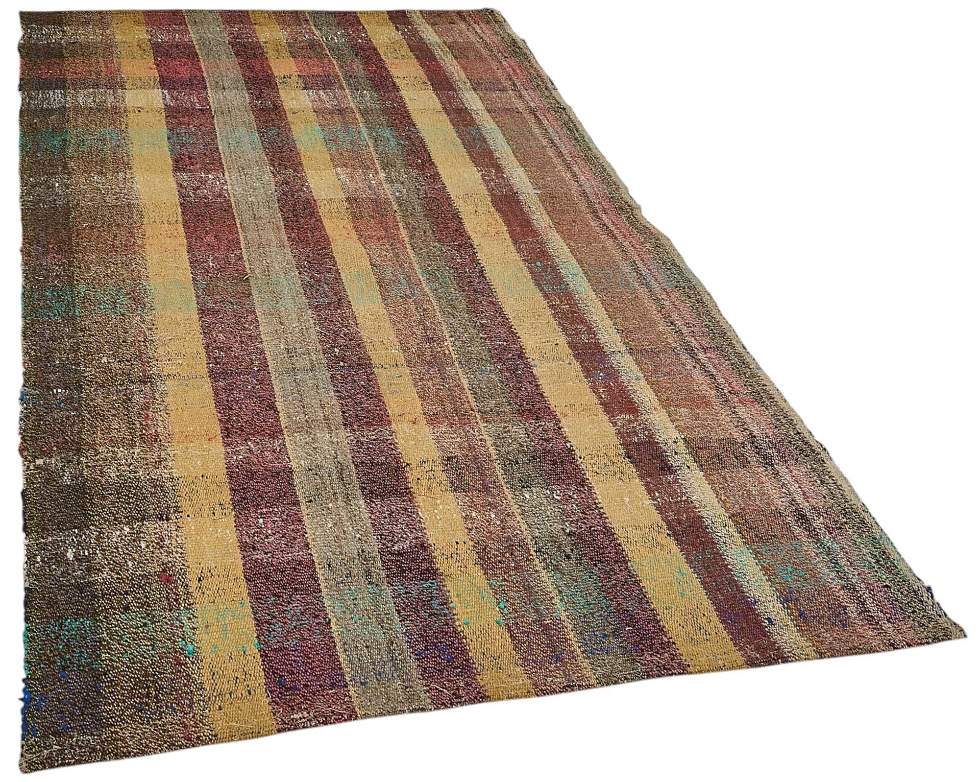 4x8 Handmade Vintage Chaput Kilim Rug - 51869