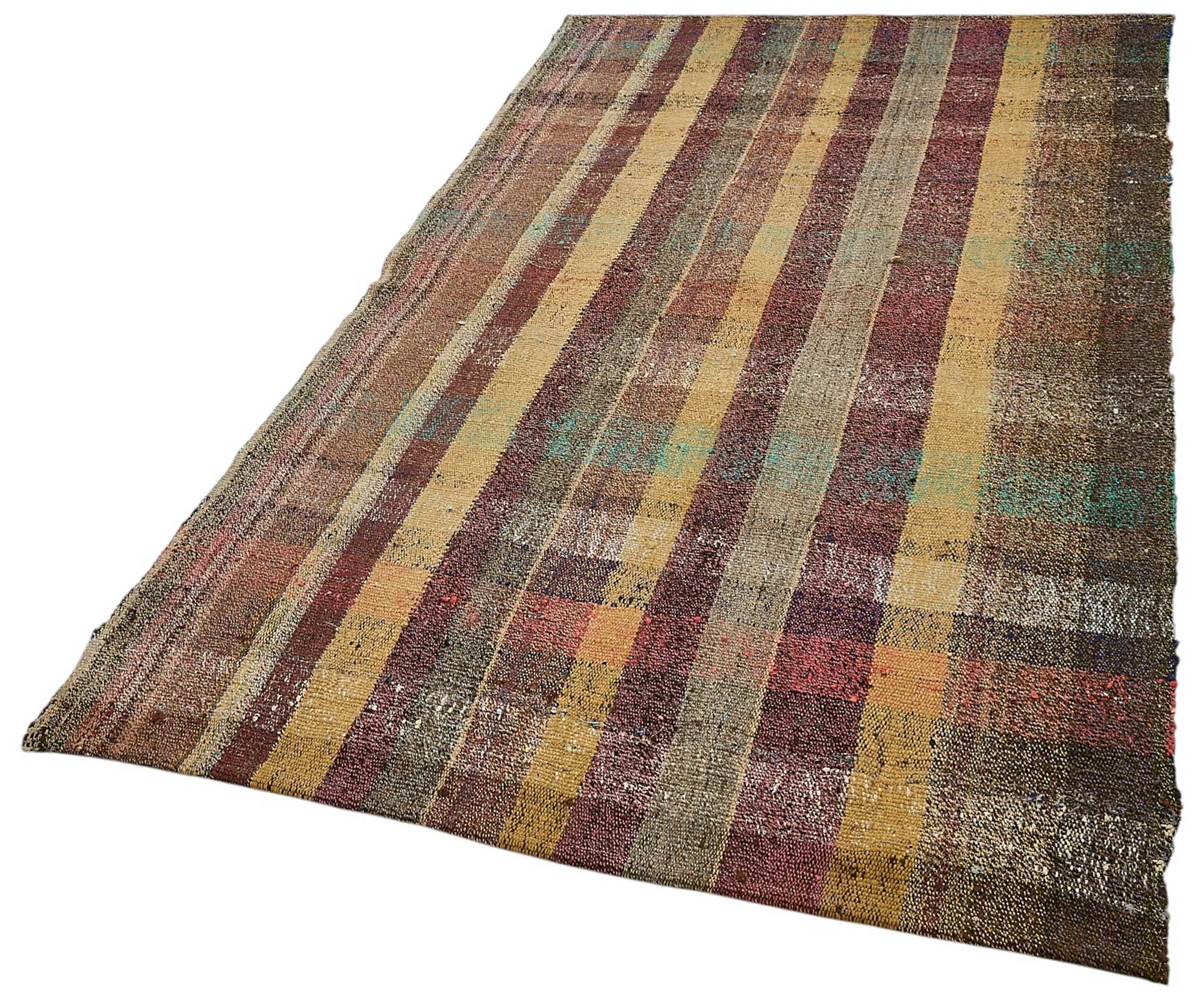 4x8 Handmade Vintage Chaput Kilim Rug - 51869