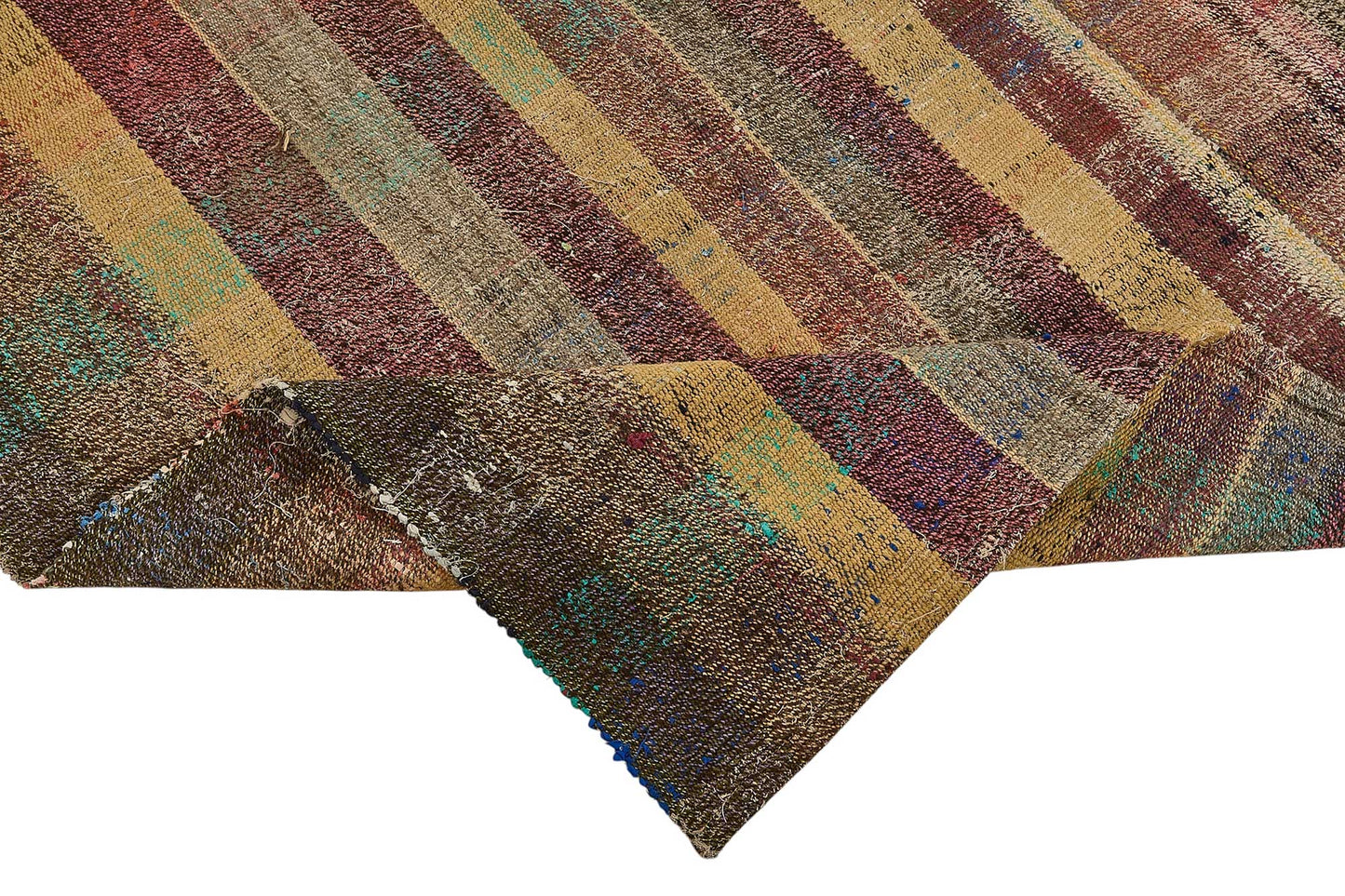 4x8 Handmade Vintage Chaput Kilim Rug - 51869