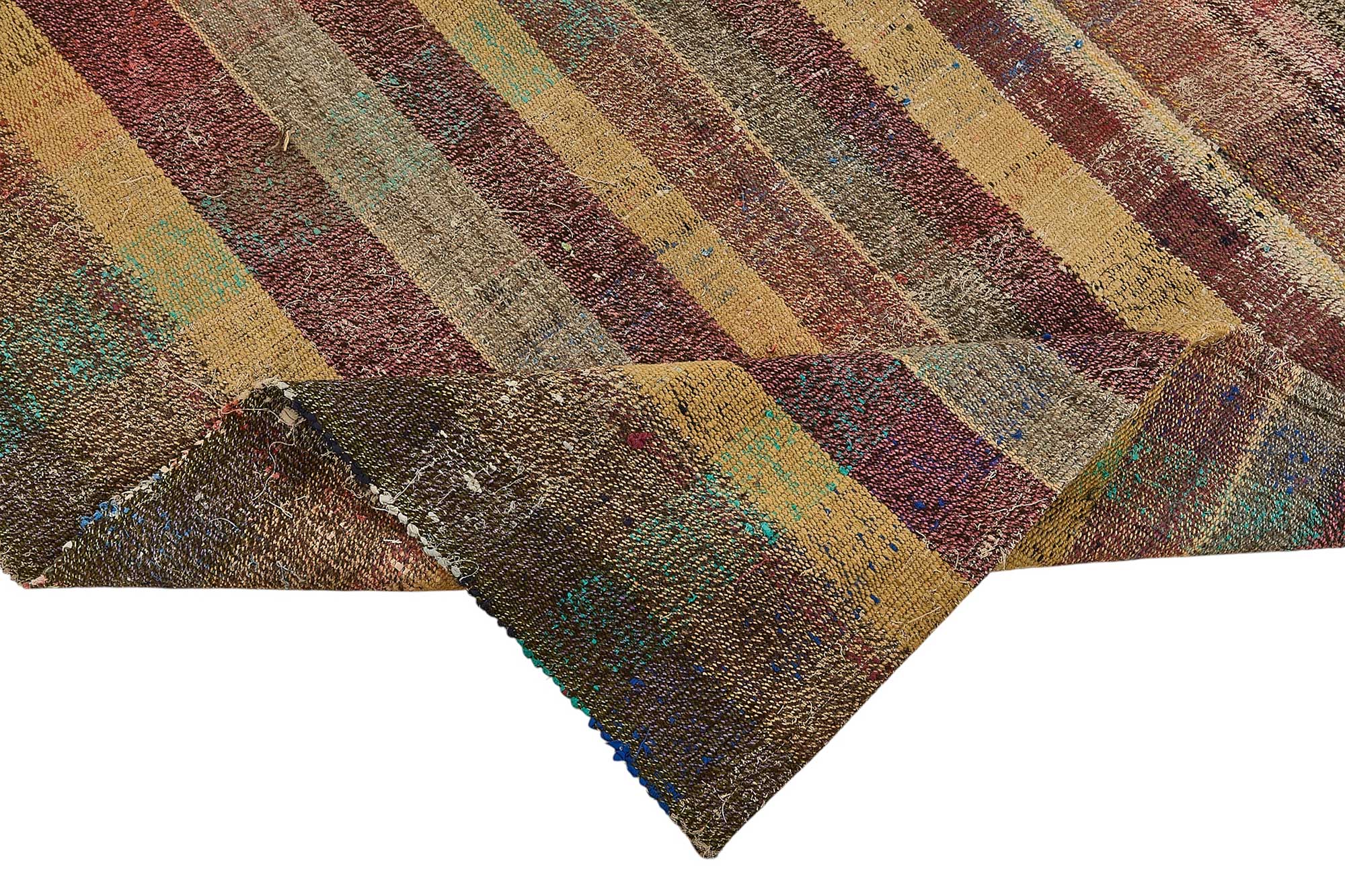 4x8 Handmade Vintage Chaput Kilim Rug - 51869