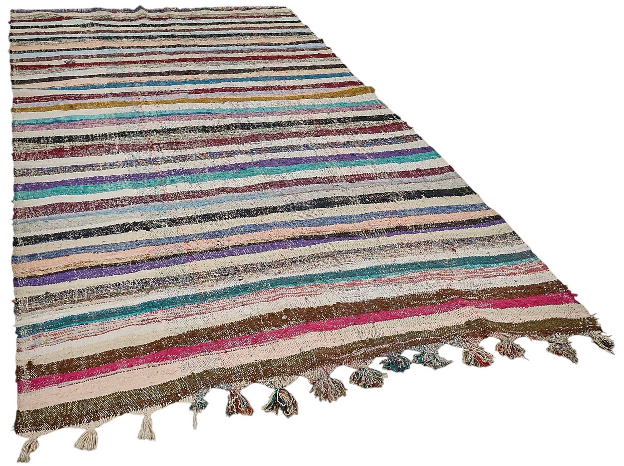 6x10 Handmade Vintage Chaput Kilim Rug - 51870