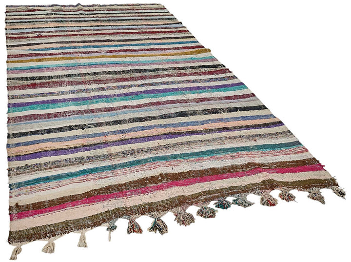 6x10 Handmade Vintage Chaput Kilim Rug - 51870