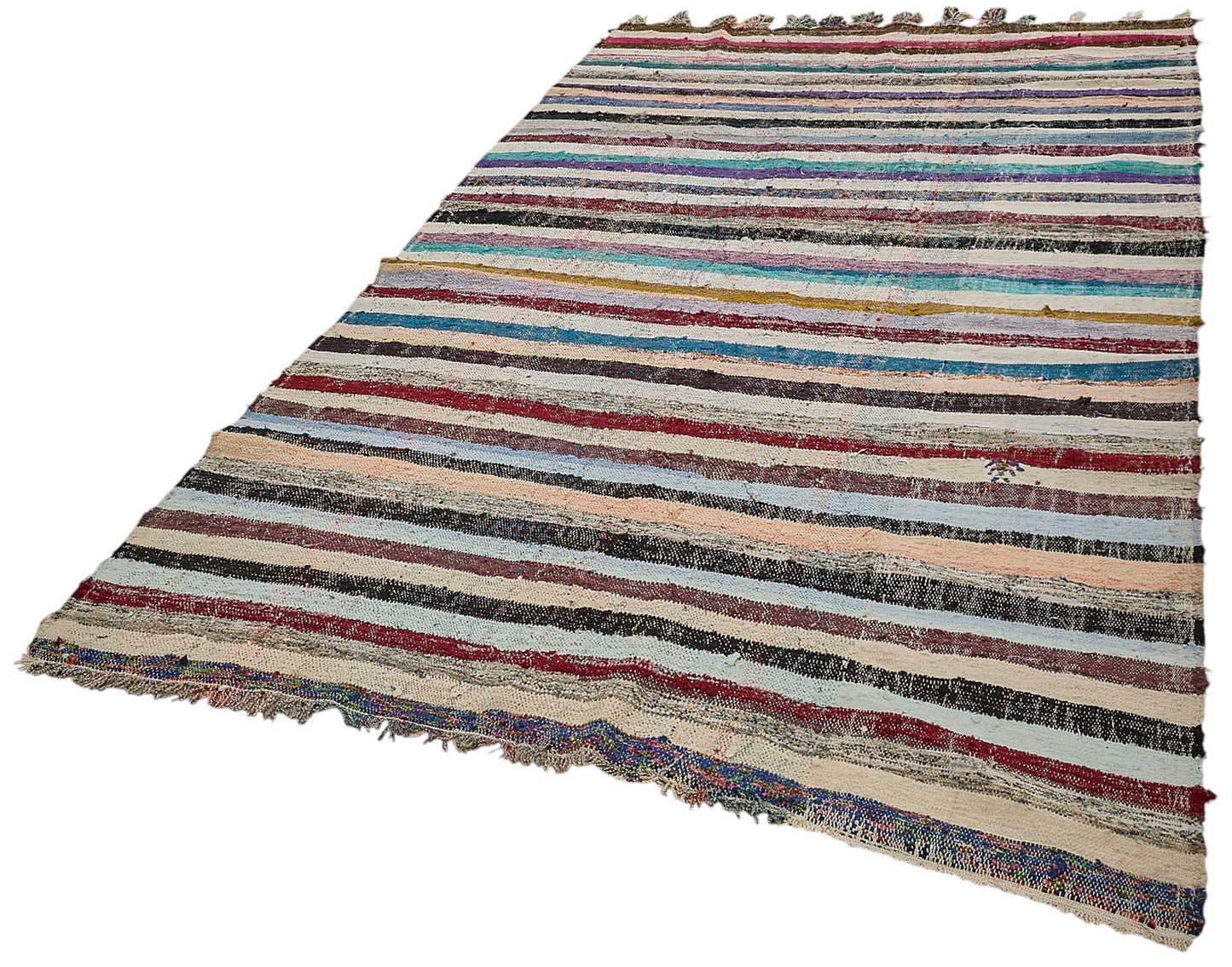 6x10 Handmade Vintage Chaput Kilim Rug - 51870
