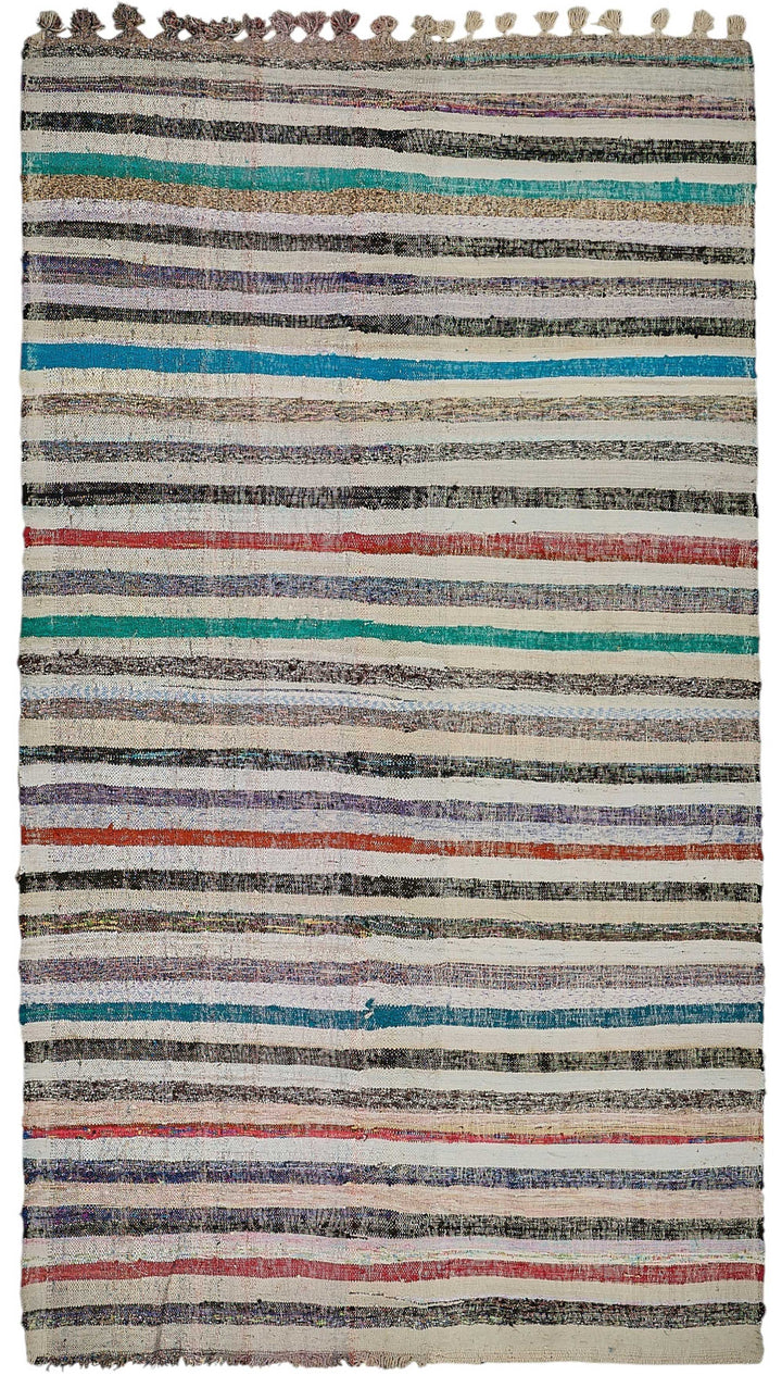 6x10 Handmade Vintage Chaput Kilim Rug - 51871