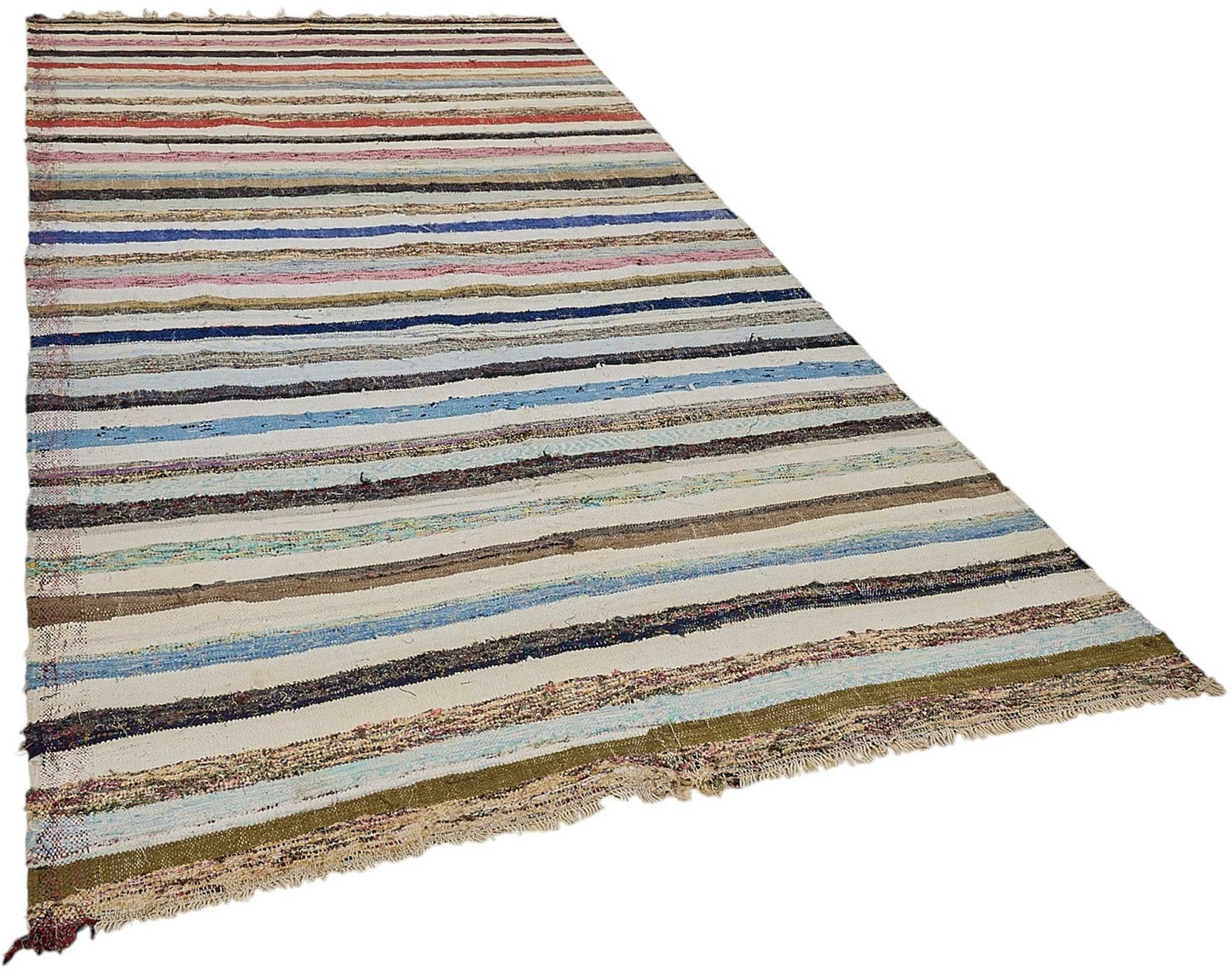 5x11 Handmade Vintage Chaput Kilim Rug - 51872