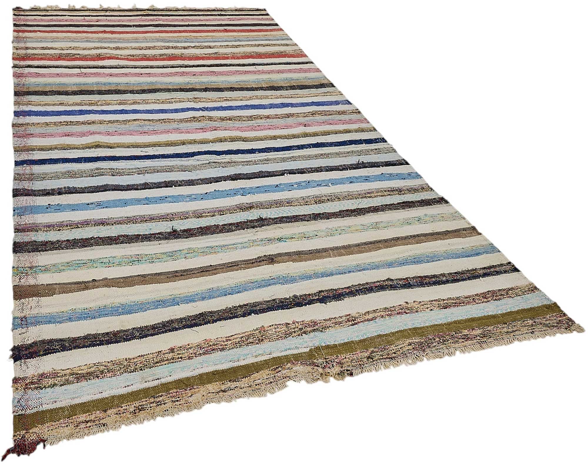 5x11 Handmade Vintage Chaput Kilim Rug - 51872