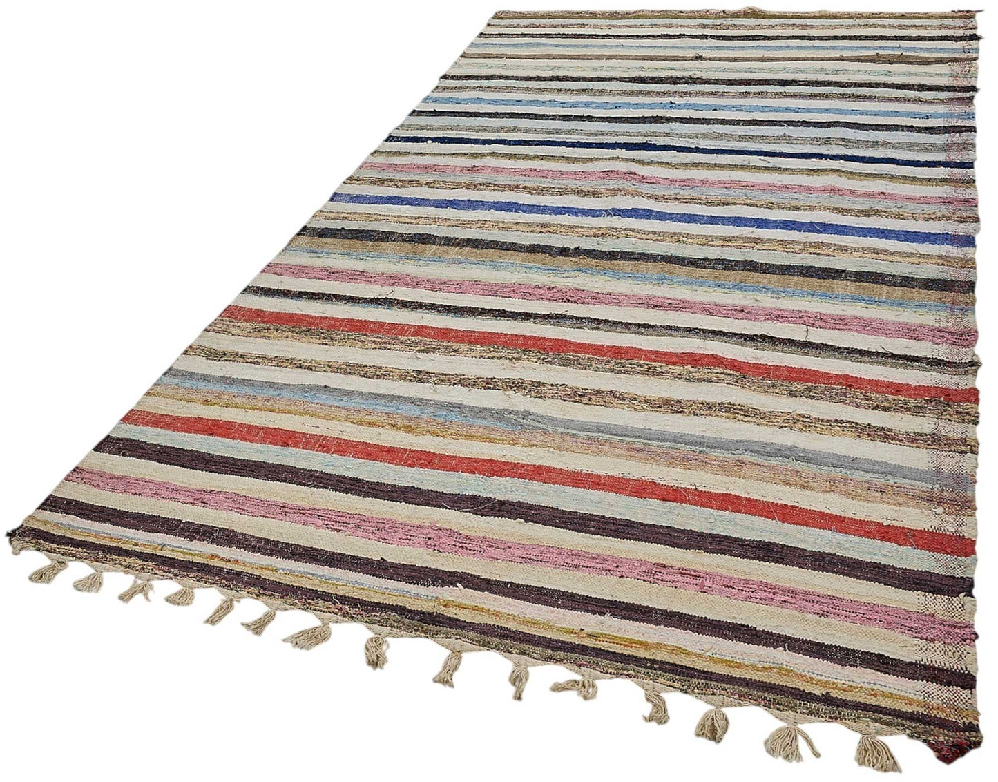 5x11 Handmade Vintage Chaput Kilim Rug - 51872