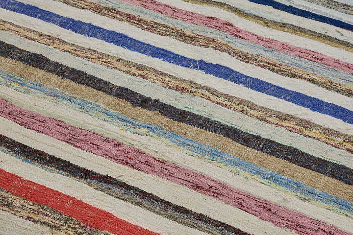 5x11 Handmade Vintage Chaput Kilim Rug - 51872