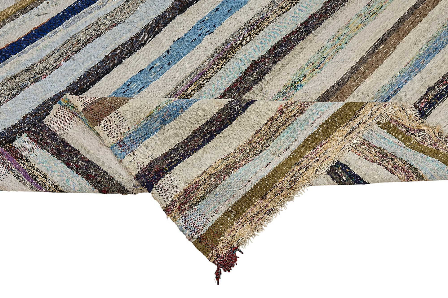 5x11 Handmade Vintage Chaput Kilim Rug - 51872