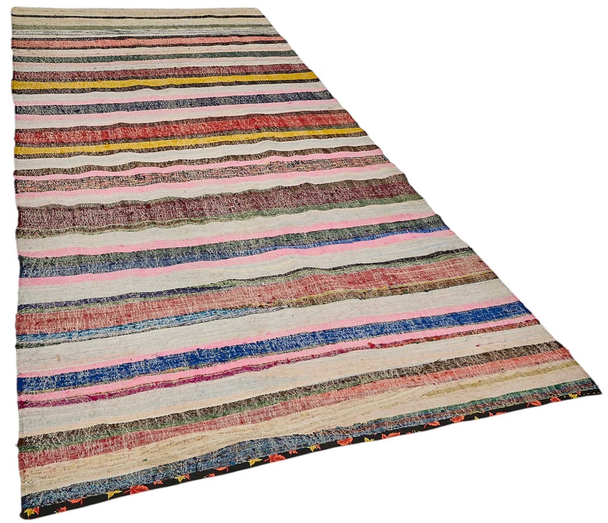 5x11 Handmade Vintage Chaput Kilim Rug - 51874