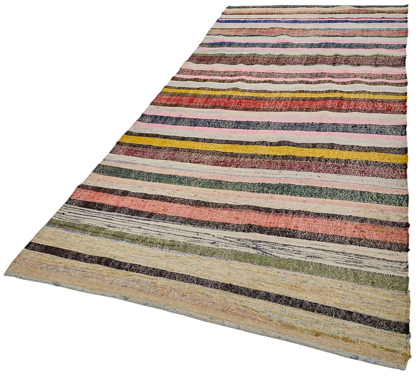 5x11 Handmade Vintage Chaput Kilim Rug - 51874