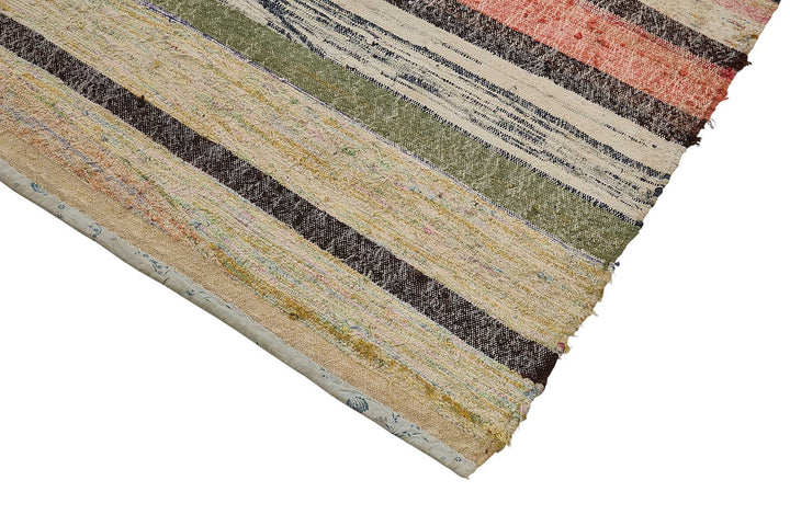5x11 Handmade Vintage Chaput Kilim Rug - 51874