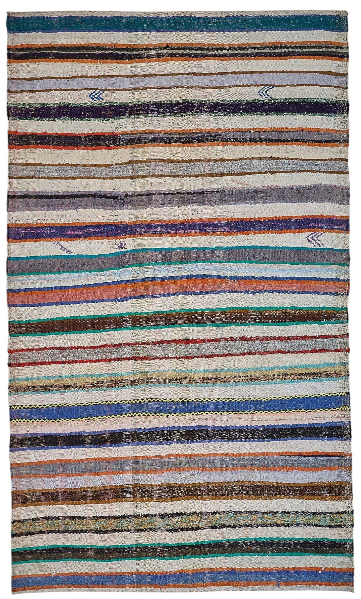 6x10 Handmade Vintage Chaput Kilim Rug - 51875