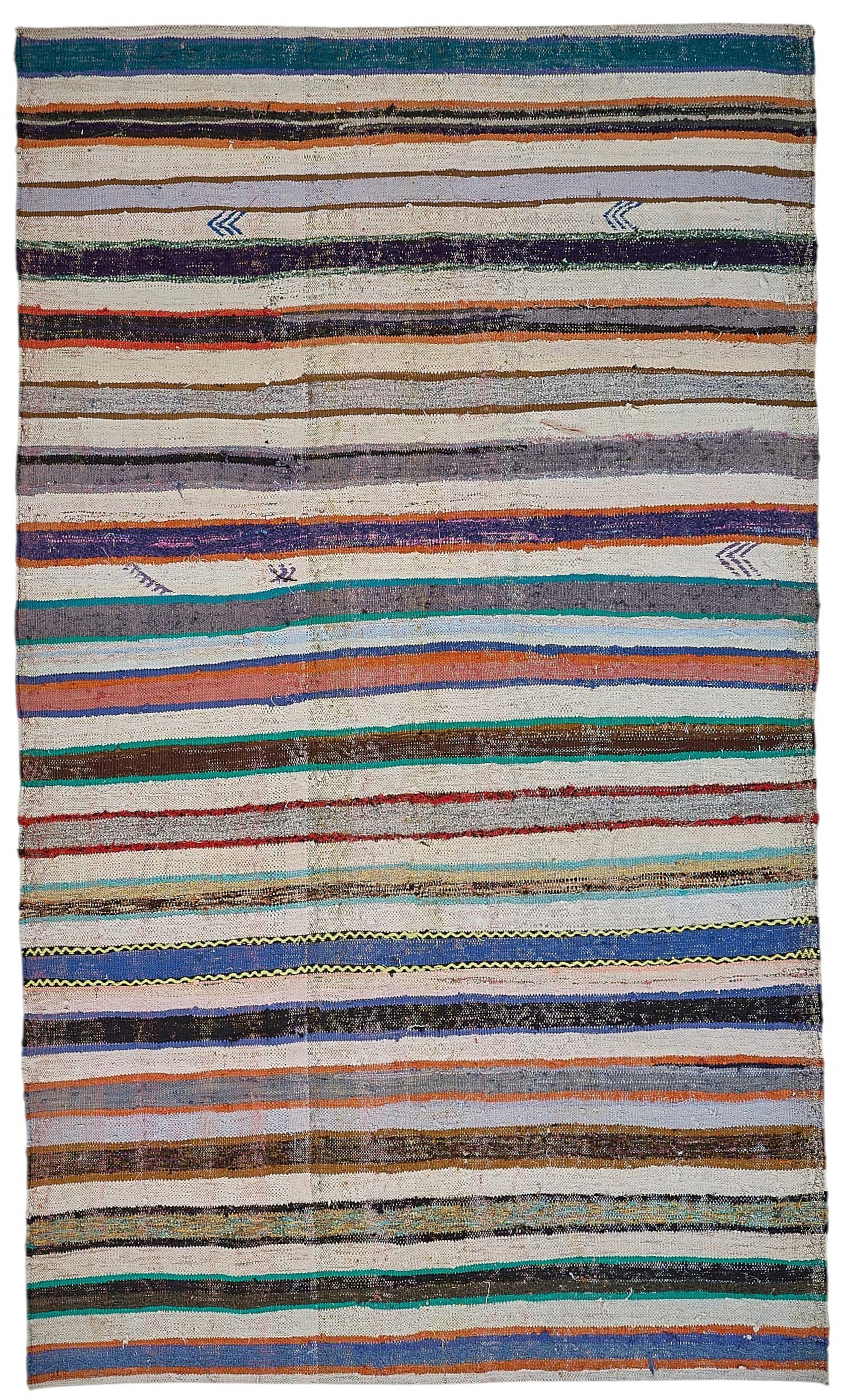 6x10 Handmade Vintage Chaput Kilim Rug - 51875