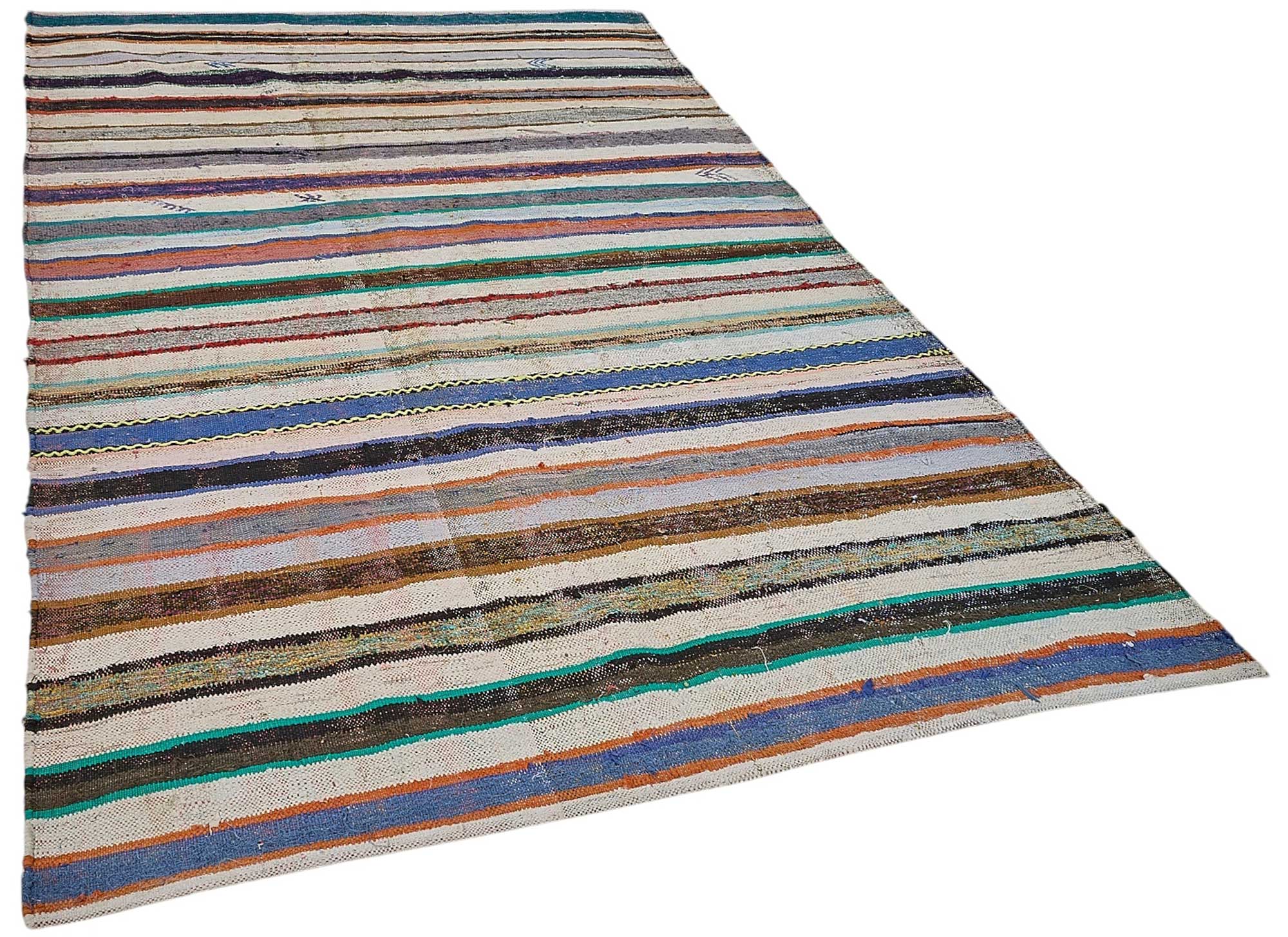 6x10 Handmade Vintage Chaput Kilim Rug - 51875