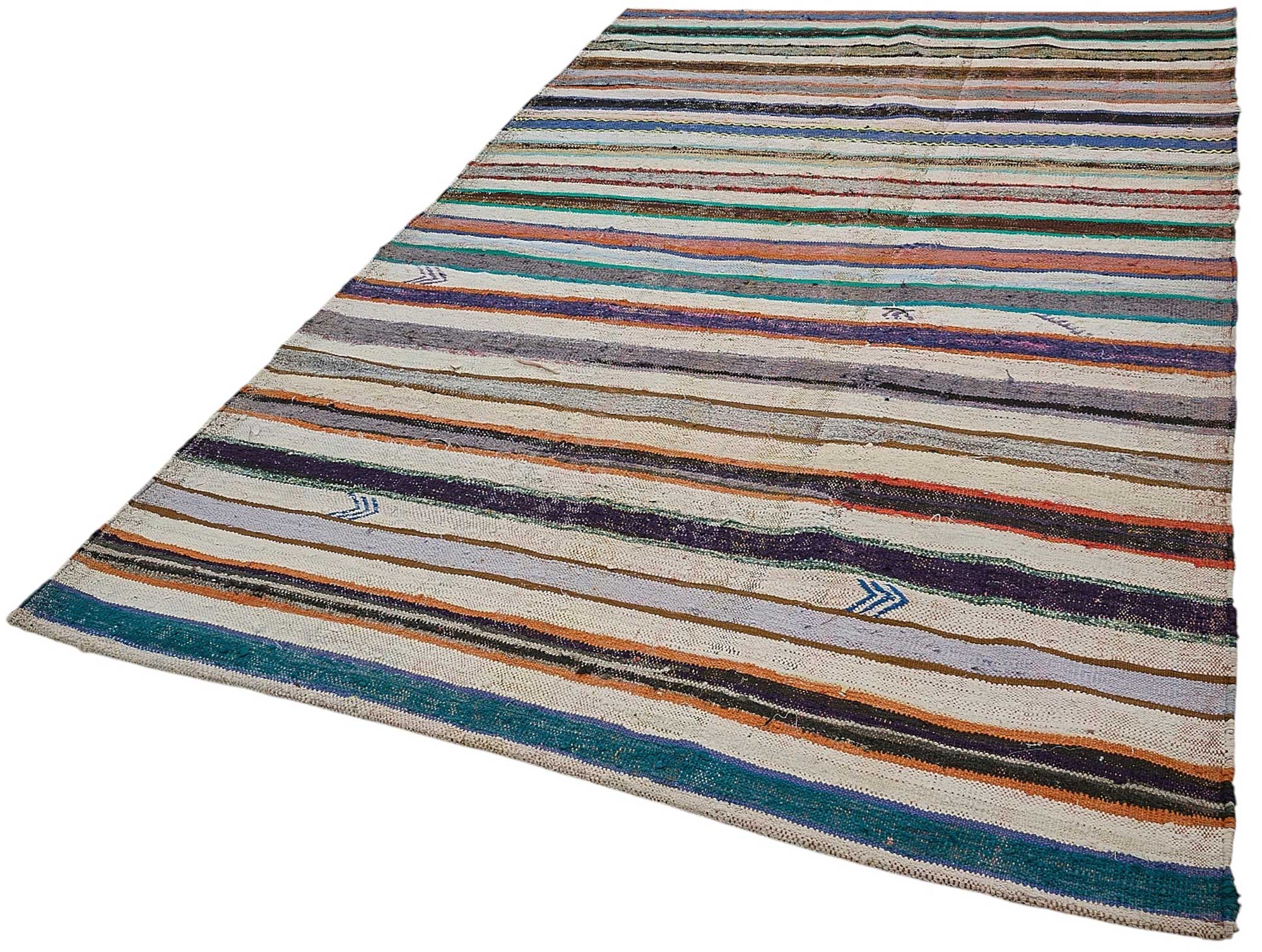 6x10 Handmade Vintage Chaput Kilim Rug - 51875