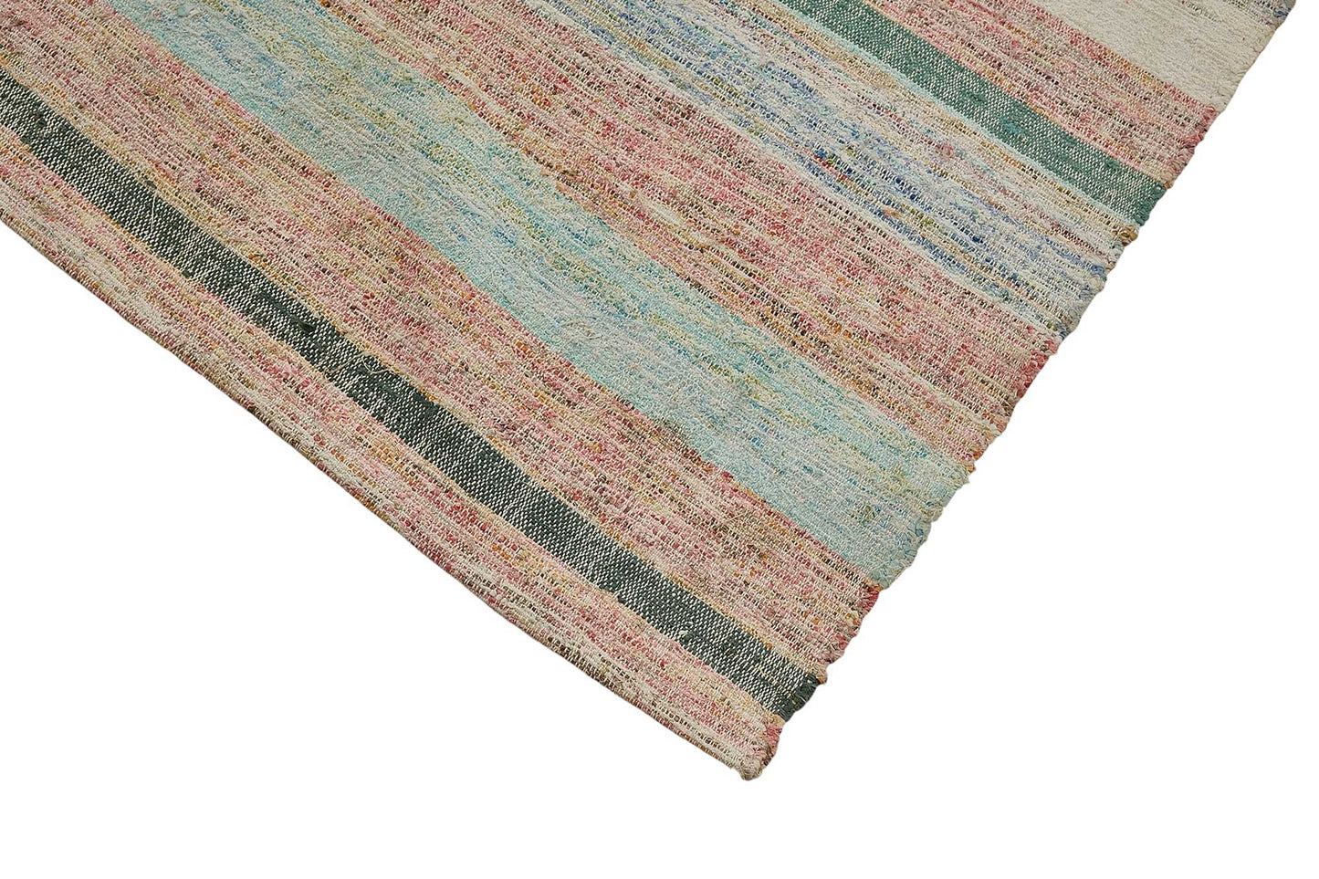7x9 Handmade Vintage Chaput Kilim Rug - 51876