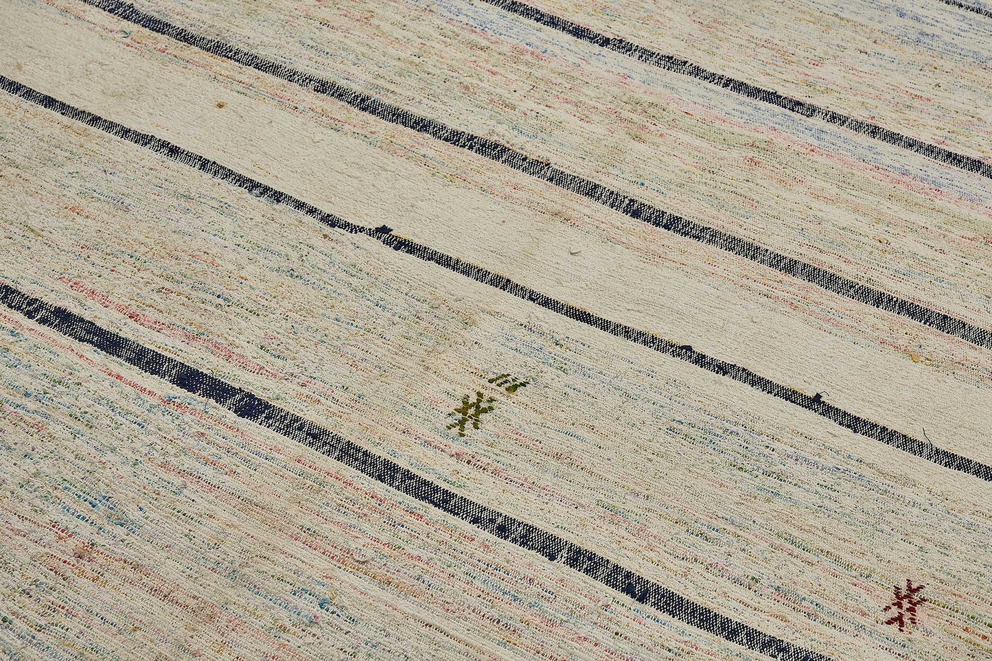 7x9 Handmade Vintage Chaput Kilim Rug - 51876