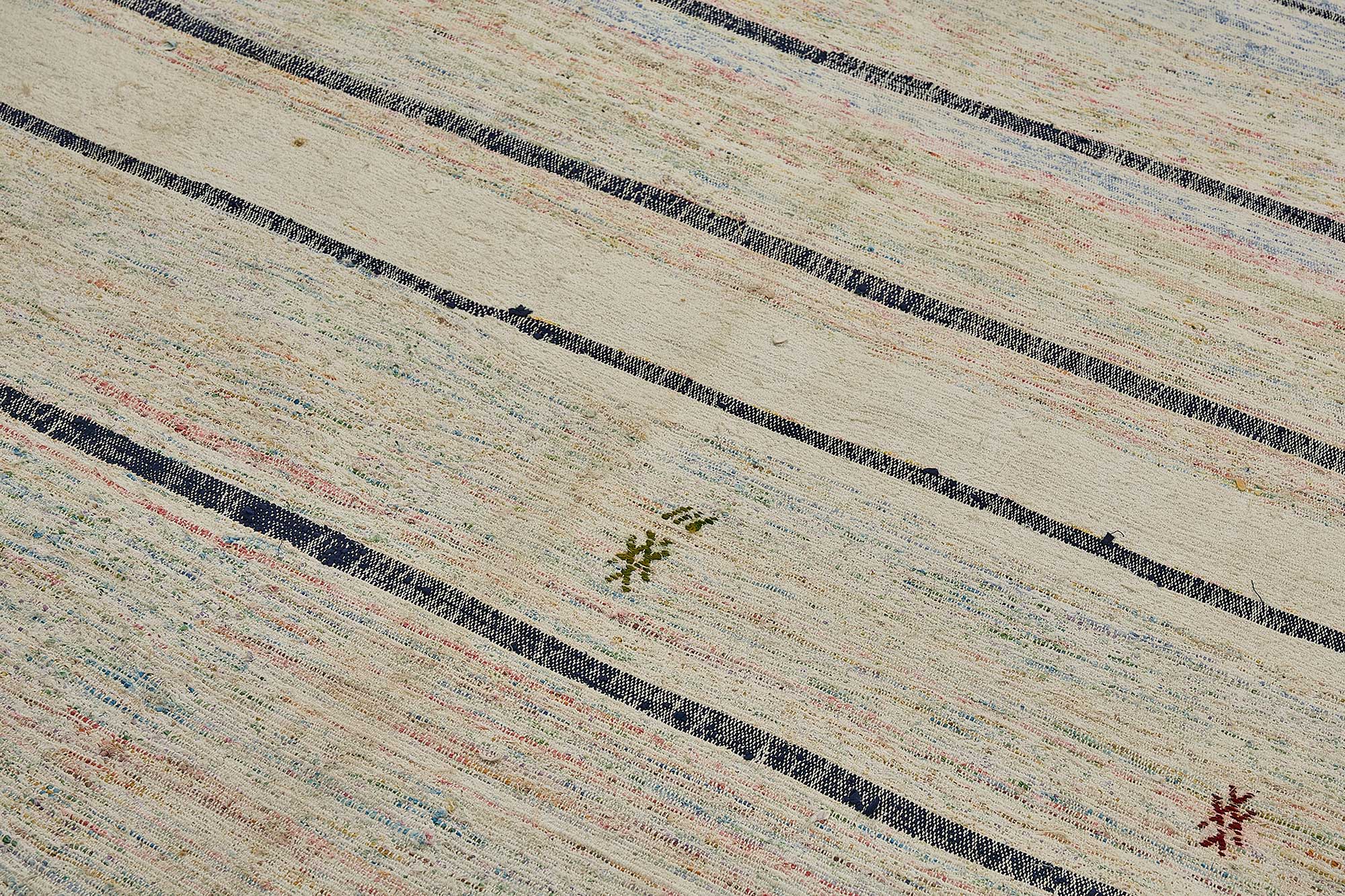 7x9 Handmade Vintage Chaput Kilim Rug - 51876