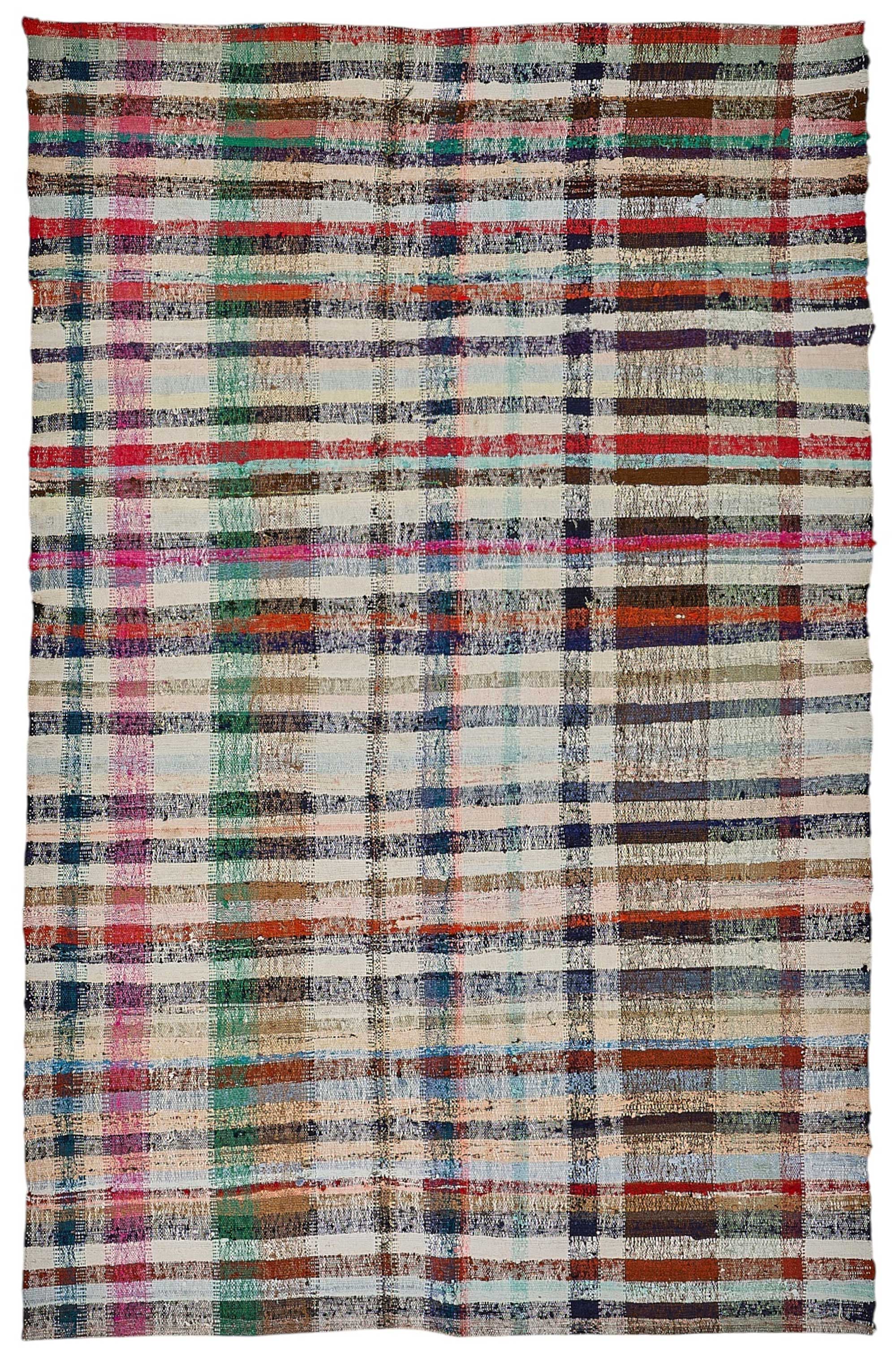 6x10 Handmade Vintage Chaput Kilim Rug - 51877