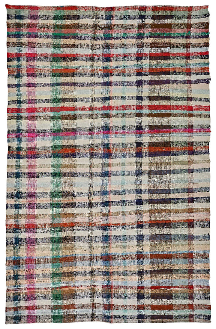 6x10 Handmade Vintage Chaput Kilim Rug - 51877