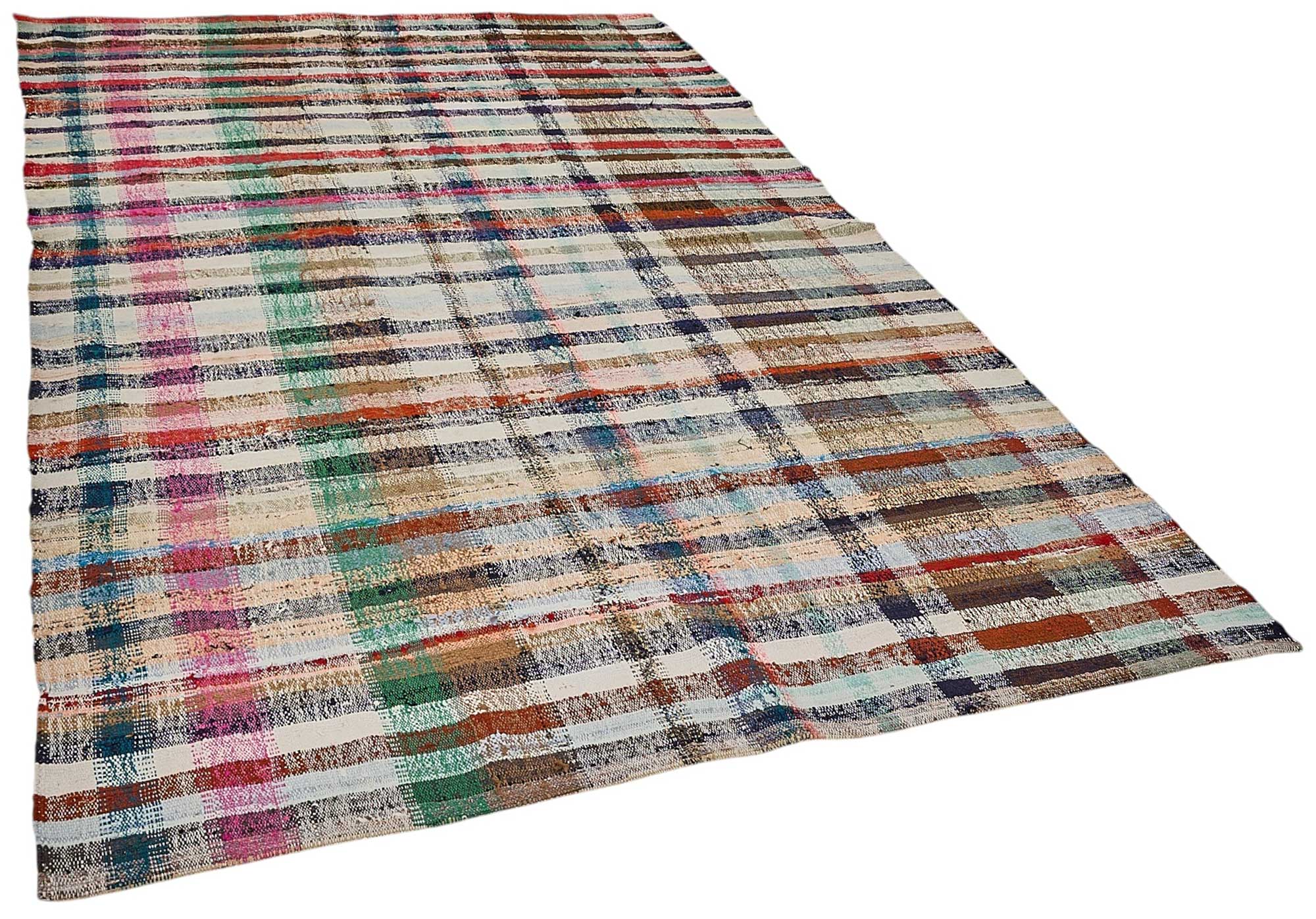 6x10 Handmade Vintage Chaput Kilim Rug - 51877